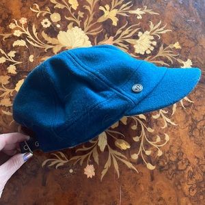 PISTIL teal adjustable wool/poly blend cap hat